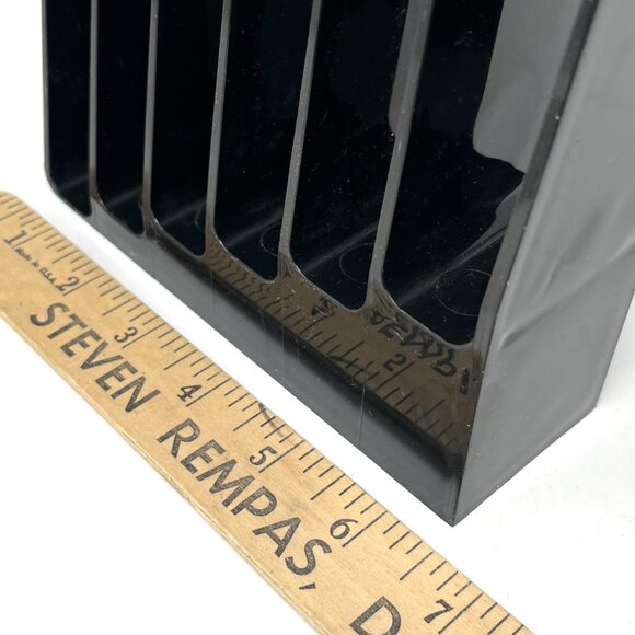 Vintage 2001 ELDON STEP SORTER Black Desk Organizer Office File Holder Mail USA - Picture 11 of 11